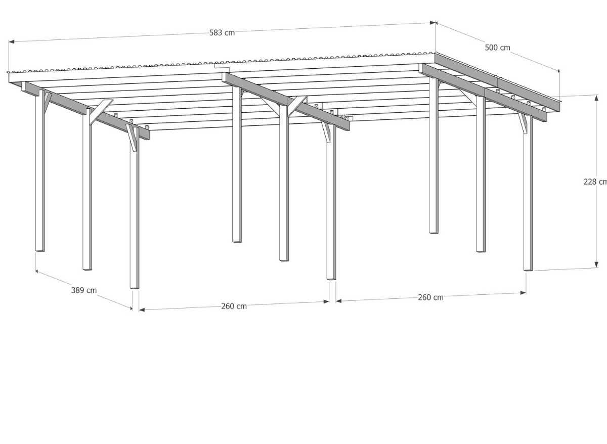 Wiata Dwustanowiskowa Carport Wiata Samochodowa Zadaszenie Altana