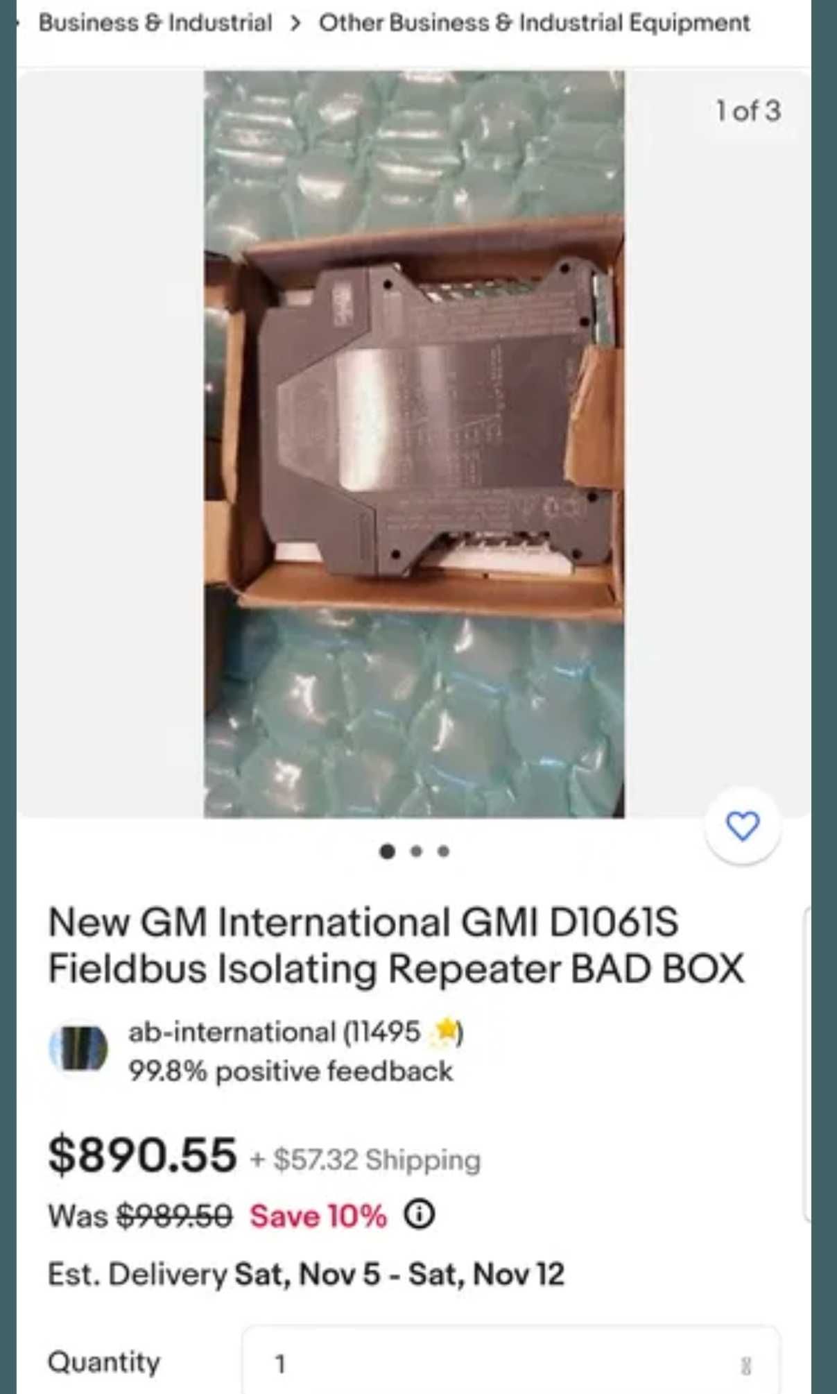 D1061S GM INTERNATIONAL Преобразователь, изолятор RS422/RS485