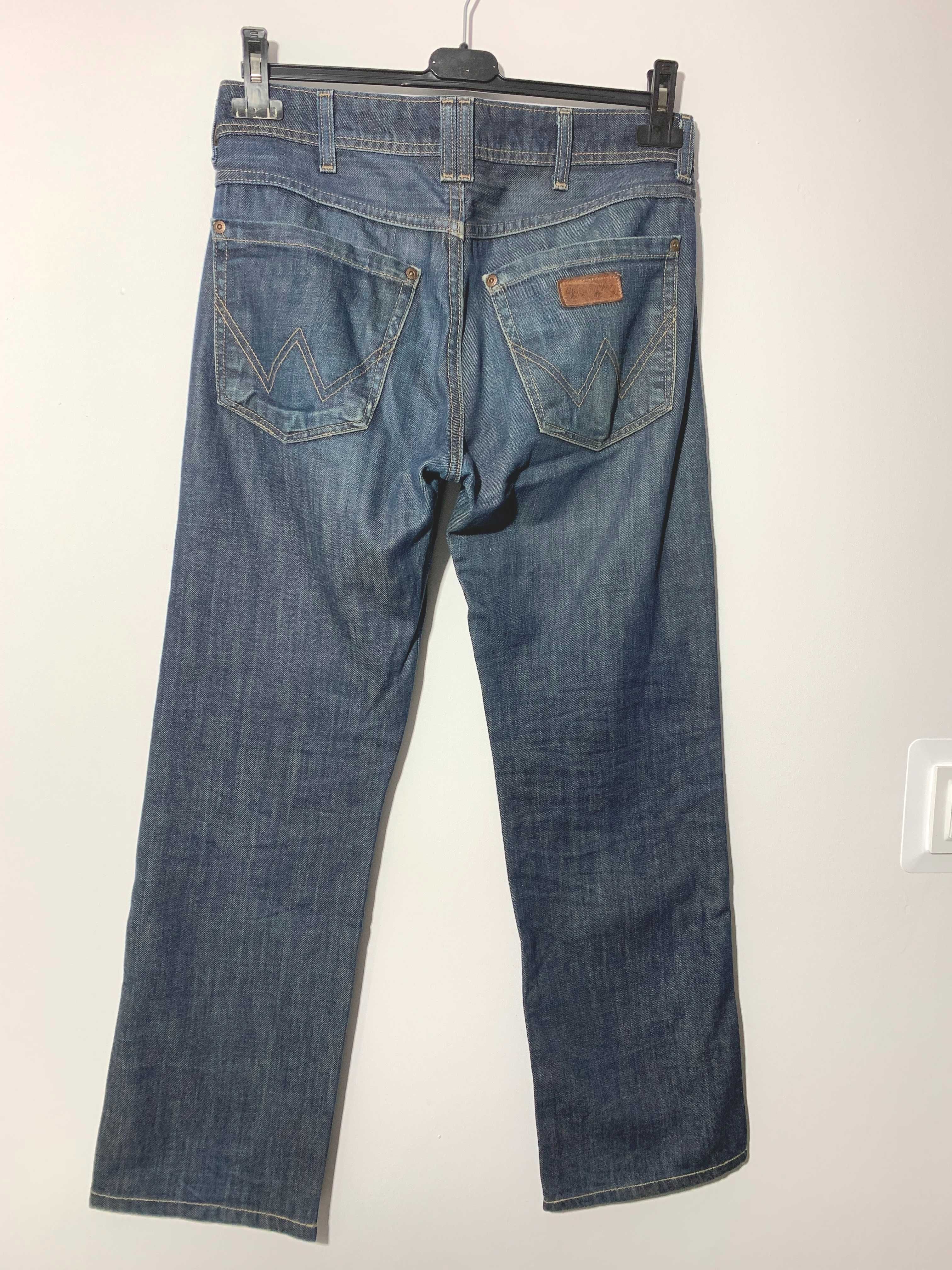 spodnie męskie Wrangler Clyde W29 L32 jeans dżins denim proste S M