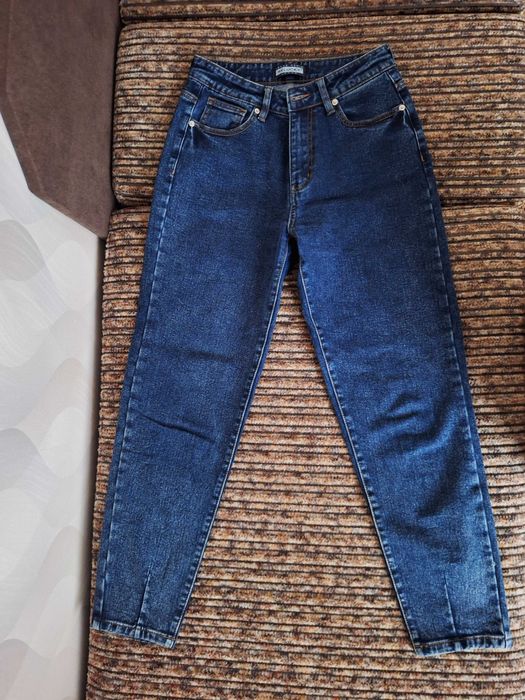 Джинси Mom fit на байці. Утеплені жіночі джинси.