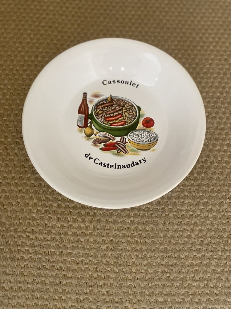 2 Pratos decorativos com frase em francês,Vintage Kitchen