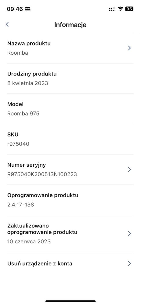iRobot Roomba 975 rezerwacja