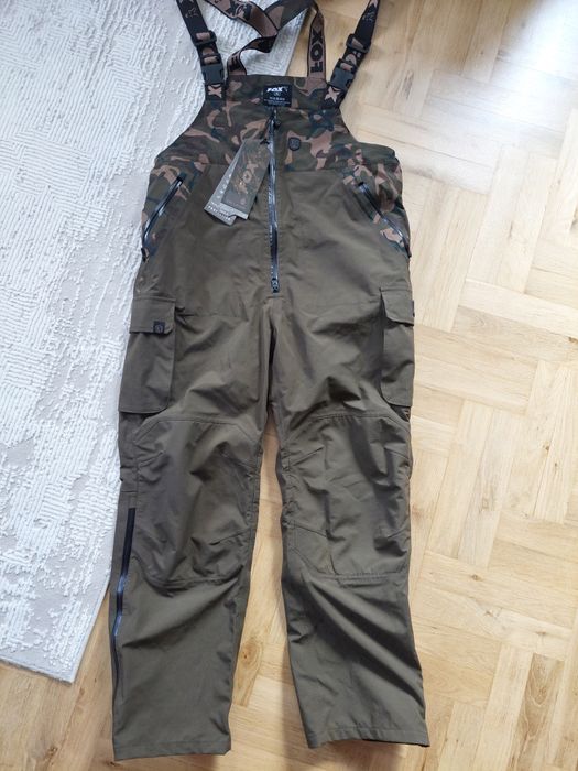 Nowe spodnie Fox Aquos XL Tri Layer Salopettes Camo/Khaki