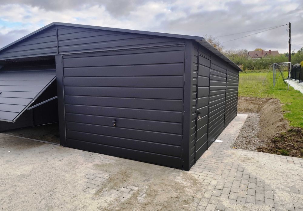 Garaż Dwustanowiskowy Grafit Mat 6mx5m