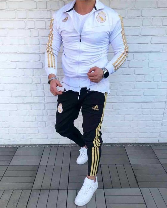 костюм спортивный Adidas Real Madrid мужской белый