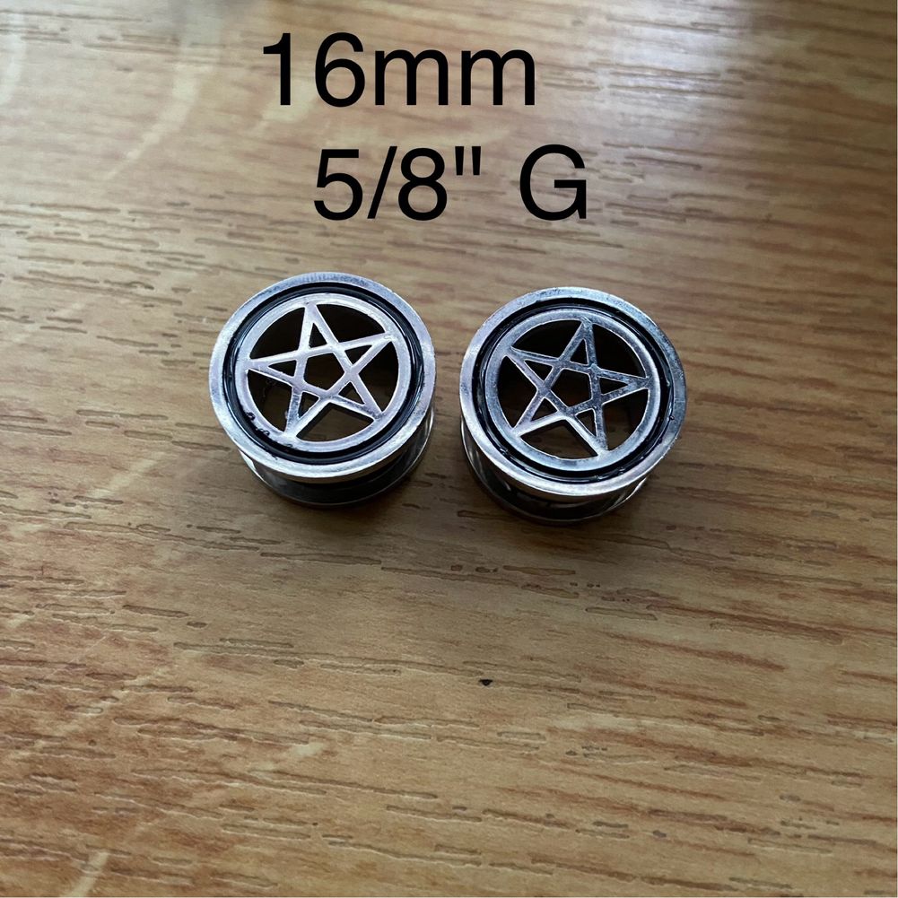 tunele 16mm pentagram 5/8G