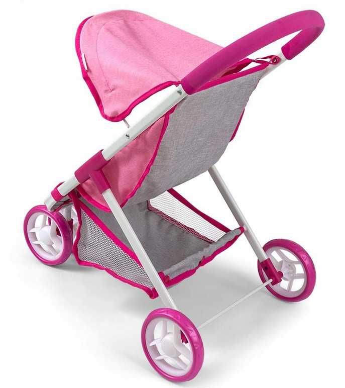 Duży Wózek Dla lalek Spacerówka Różowy Składany Dziecięcy Na Prezent