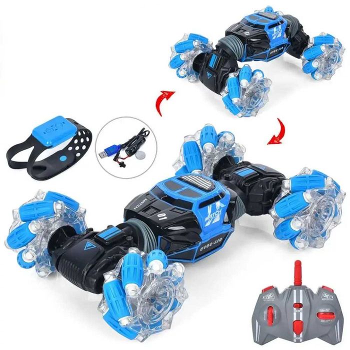 Машина на радиоуправлении UD 2219 трюковая дрифт колеса пульт браслет