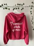Malinowa bluza z kapturem sinsay XS