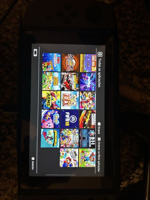 Nintendo switch com muitos jogos