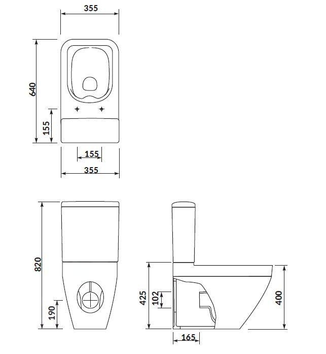 Cersanit Crea miska WC kompakt CleanOn K114022