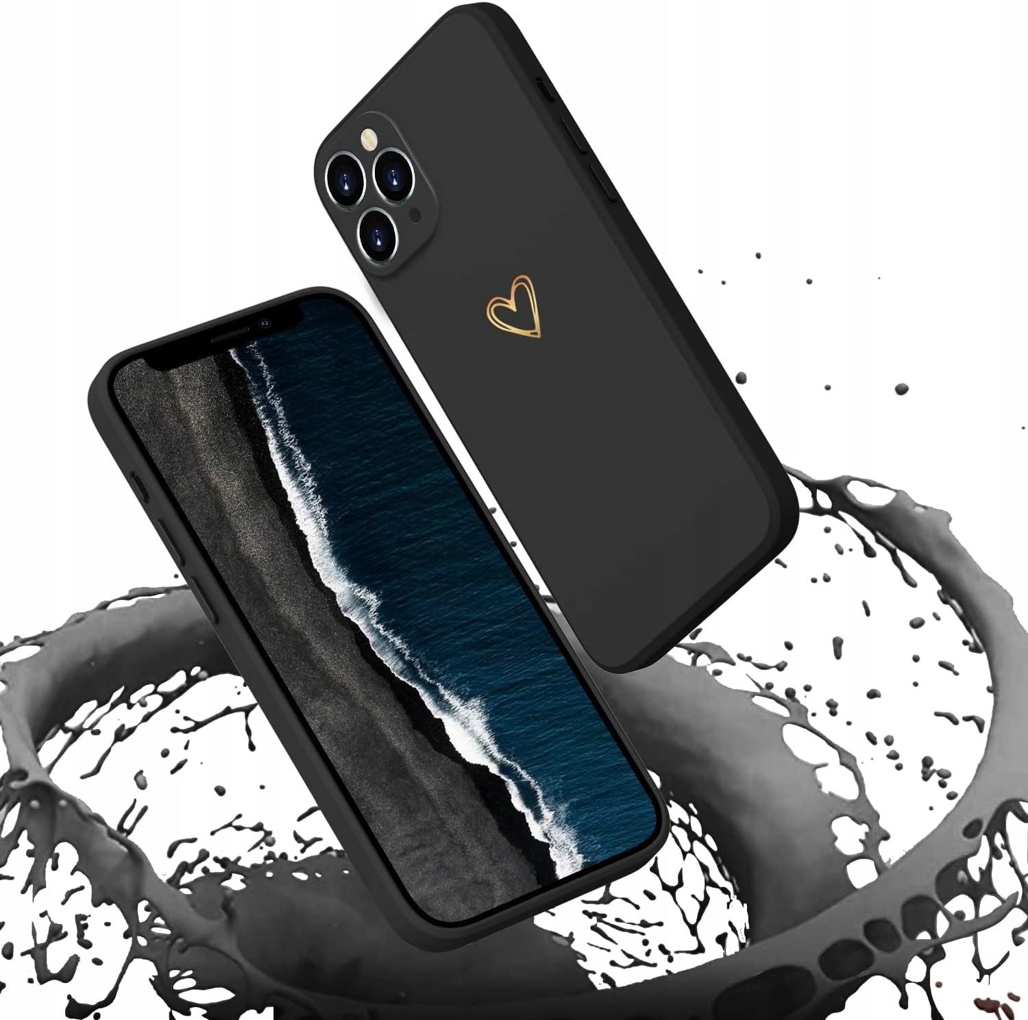 Złote silikonowe etui dla iPhone 12 Pro Max