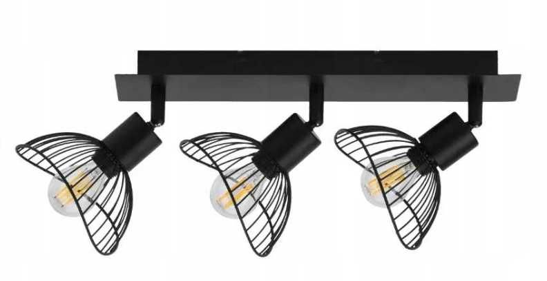 Reflektor sufitowy listwa czarny kinkiet lampa E14 LED