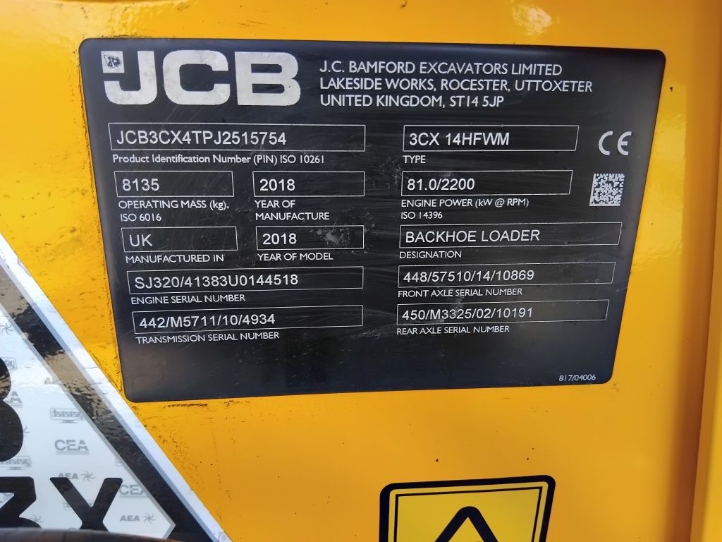 JCB 3CX Contractor  przebieg 2375 cena netto 262000