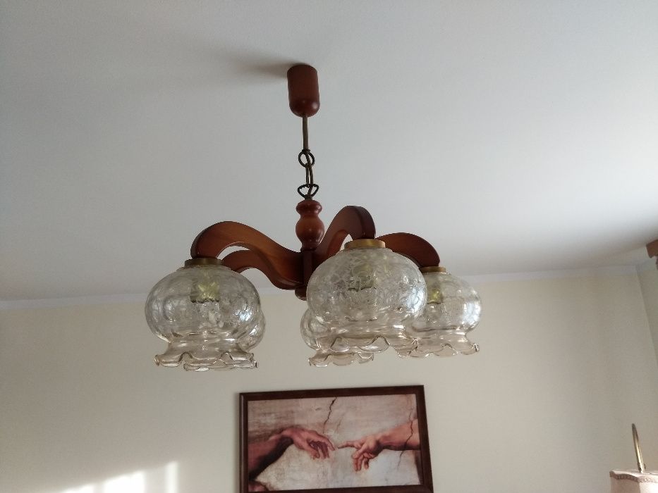 Lampa do salonu debowa