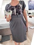 Sukienka midi bombka elegancka ołówkowa XL XXL