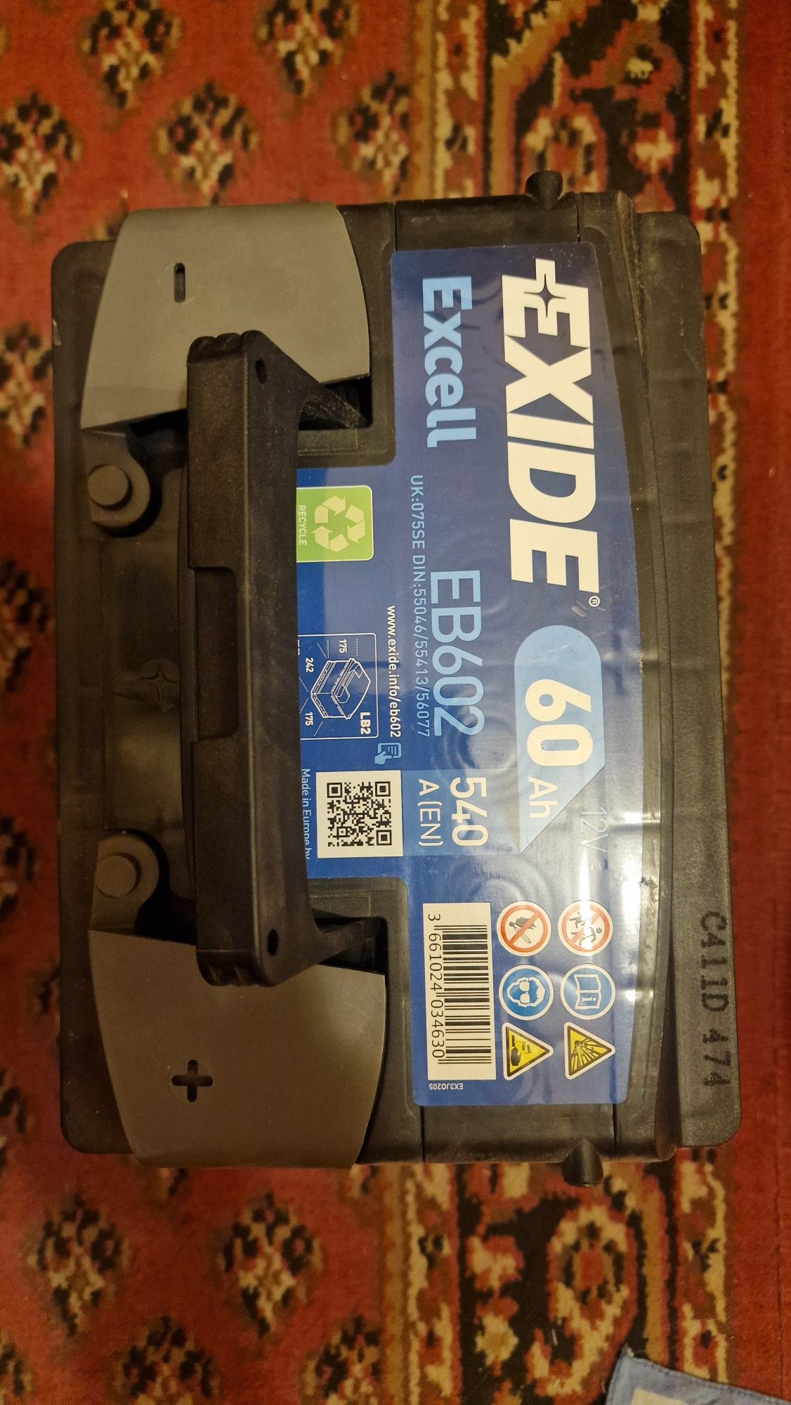 Продам новий акумулятор Exide exell 60 ah 540 en
