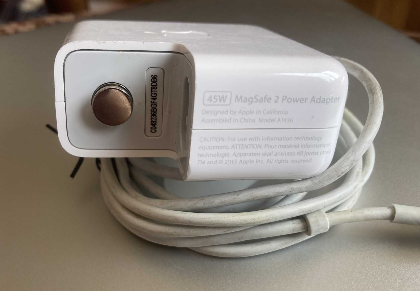 Блок живлення apple MagSafe 2 A1436 14.5V 3.05A 45w