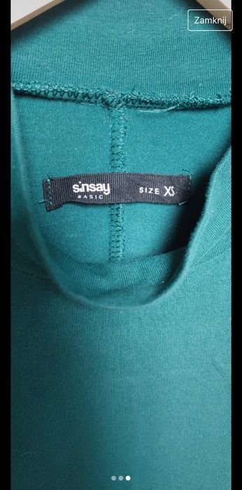 Sukienka butelkowa zieleń dopasowana