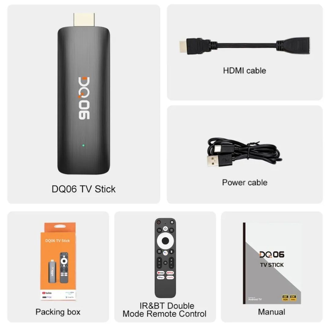 Stick Android TV DQ06 2GB/16GB