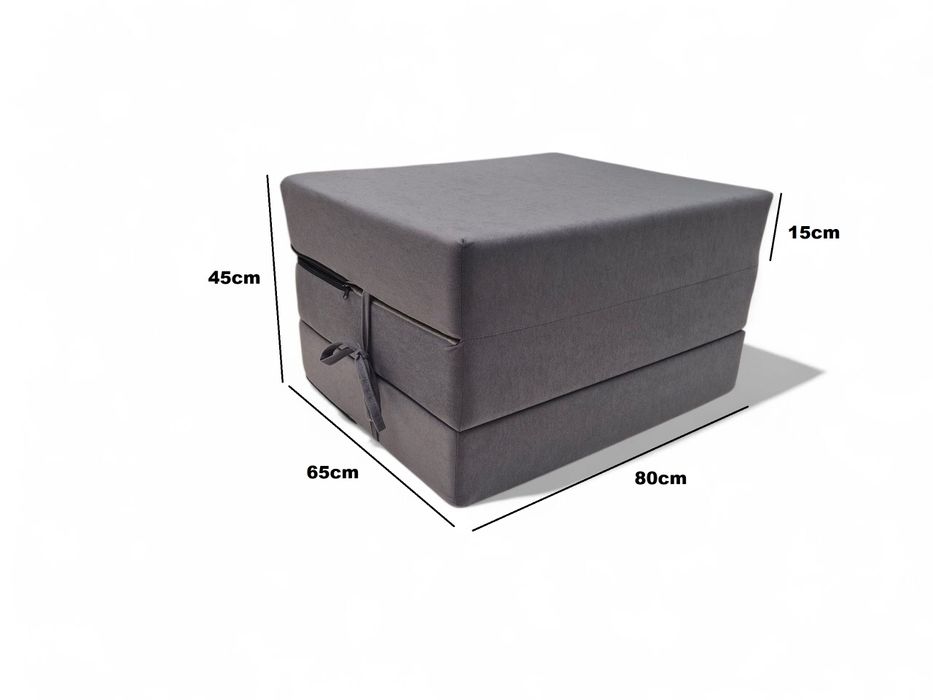 Promocja! Materac składany 80x195 gr.15cm! Pufa Łóżko