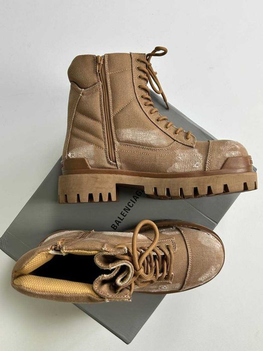 BALENCIAGA Strike boots ботинки коричневые черевики коричневі archive