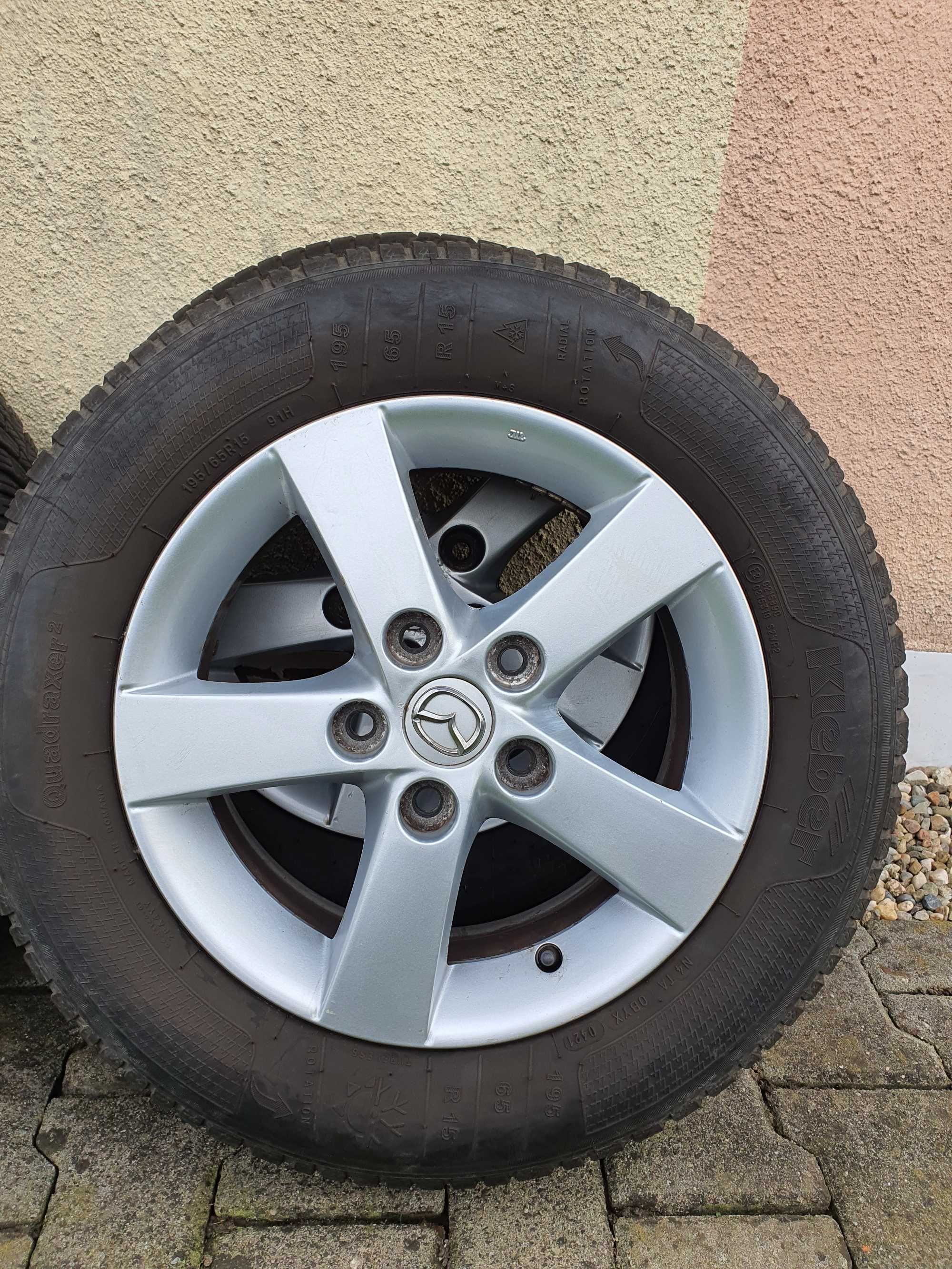 Opony wielosezonowe Kleber 195/65R15 Felgi aluminiowe Mazda