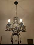 Candeeiro lustre preto