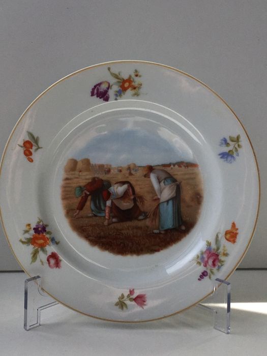 Prato Meissen Rosenthal, Selb Bavaria, letra L ,cerca 1900