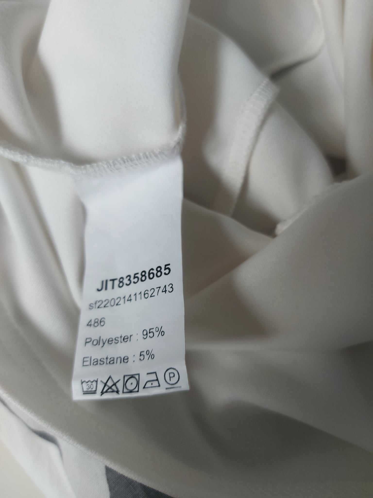 Biała elegancka bluzka SHEIN ,bufiaste rękawy, roz XXXL do 4XL