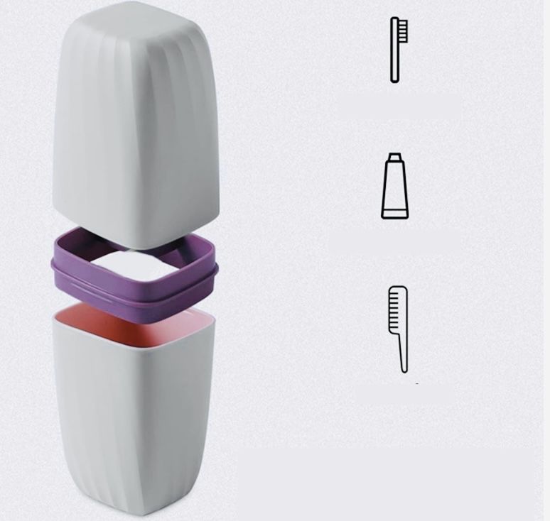 Футляр контейнер для подорожей для зубної щітки та різних аксесуарів