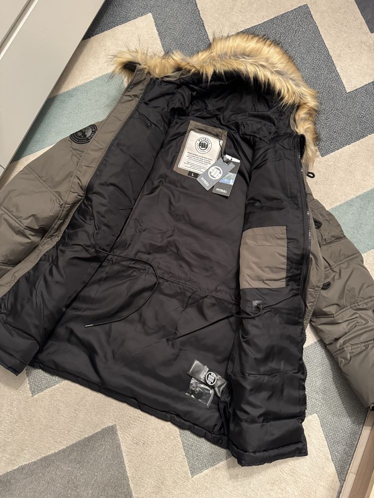 Kurtka zimowa Pitbull parka męska z kapturem Kingston ll