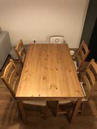 Stół i 4 krzesła JOKKMOKK ikea plus poduszki