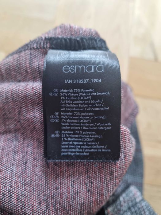 Szare spodnie w kratkę Esmara, r. m