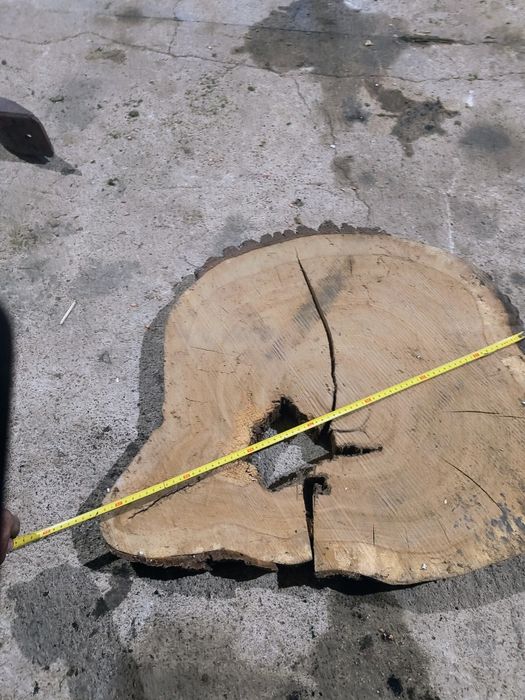 Krążek z dębu pod stolik z żywicy epoksydowej