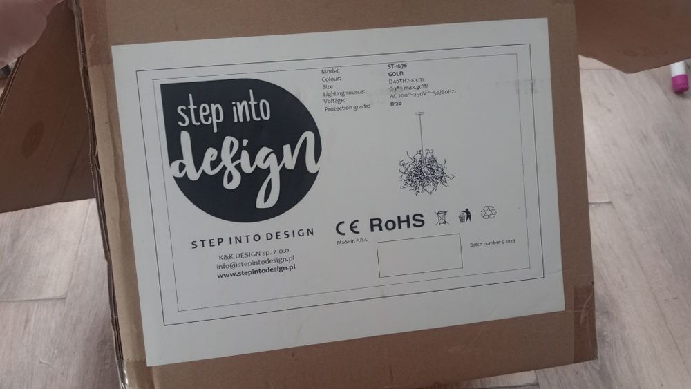 Pół ceny Lampa wisząca Step into Design MONETTI  złota 40 cm NOWA