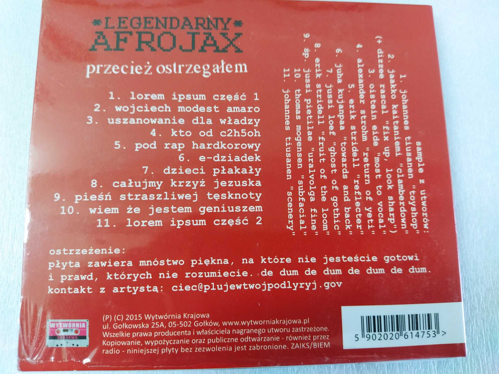 Legendarny Afrojax - Przecież Ostrzegałem afro kolektyw limitowana