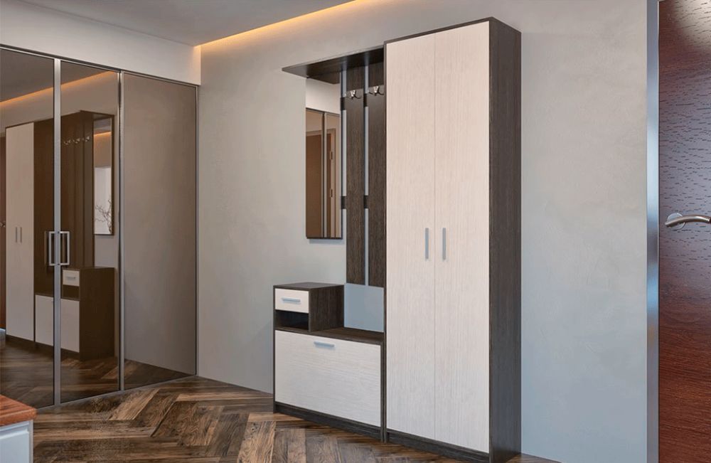 Прихожая Модерн комплектом и помодульно (тумба+шкаф+вешалка) Наличие