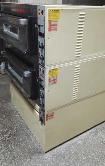 Piec do pizzy "Pizza System", włoski, duża wydajność, płyta szamotowa