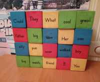 Кубики разноцветные с английскими словами