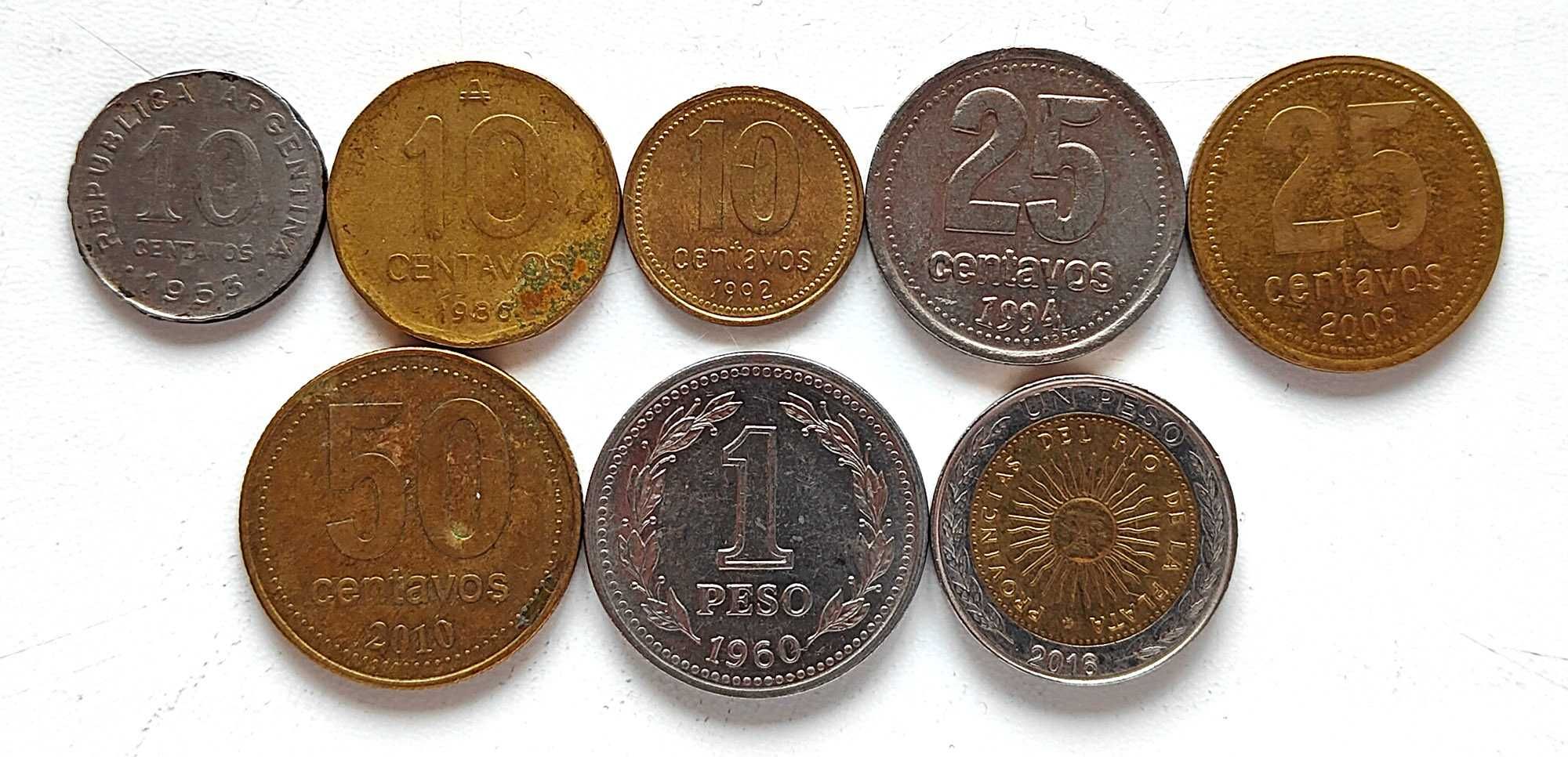 Монеты Аргентины (сентаво, песо), Argentina, 8 шт