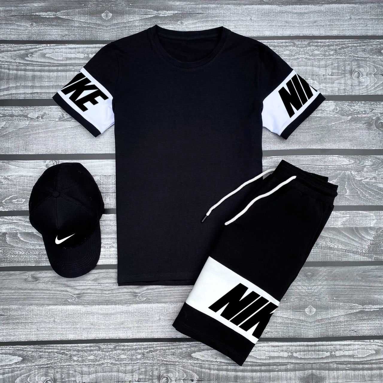 Комплект мужской летний Футболка Шорты Кепка  Nike DL костюм Найк лето