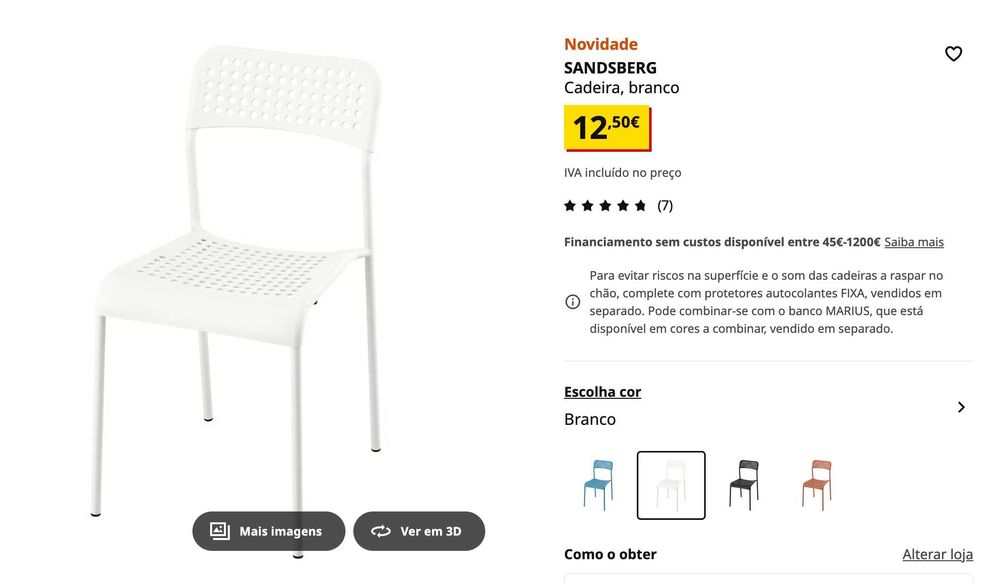 Cadeira branca Ikea