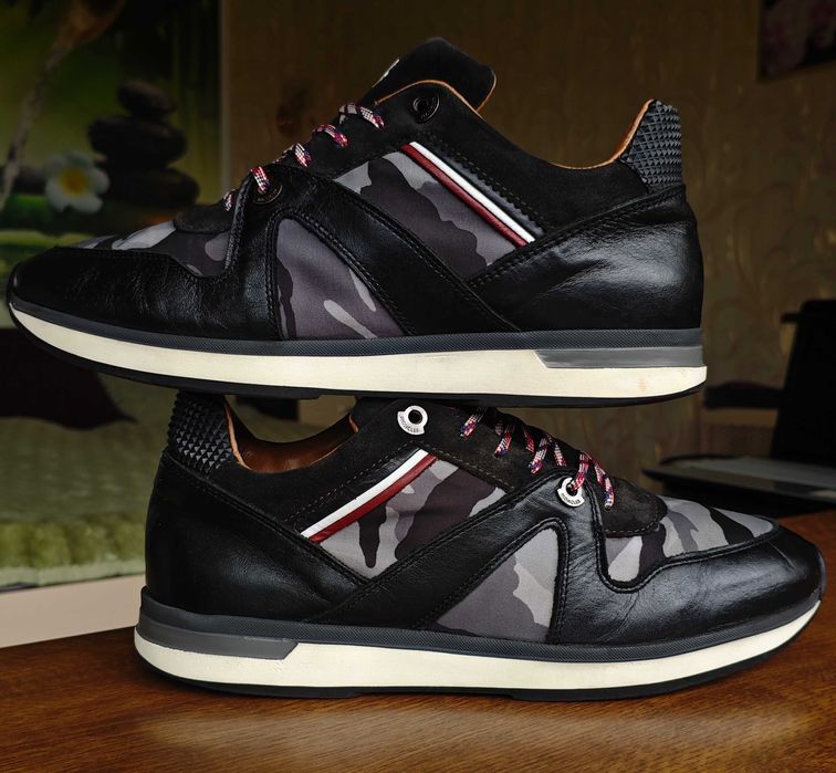 Moncler Fabien "Gucci" Black Leather Sneakers 44 размер 28 см