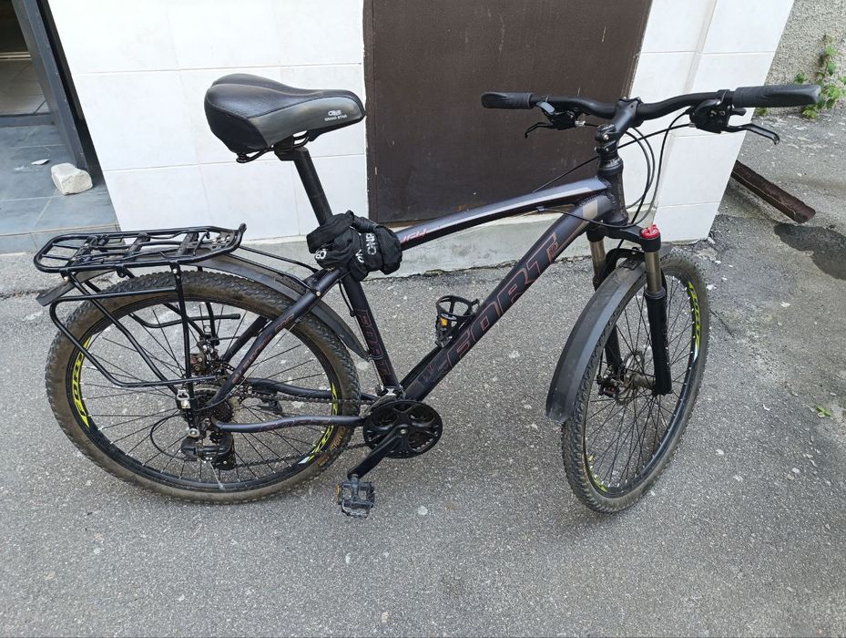 Велосипед мужской чёрный матовый 27,5 ford