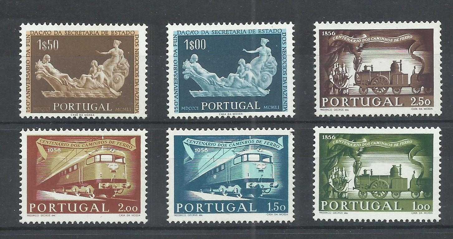 Selos portugueses – 2 séries de 1954 e 1956 como novos e com goma