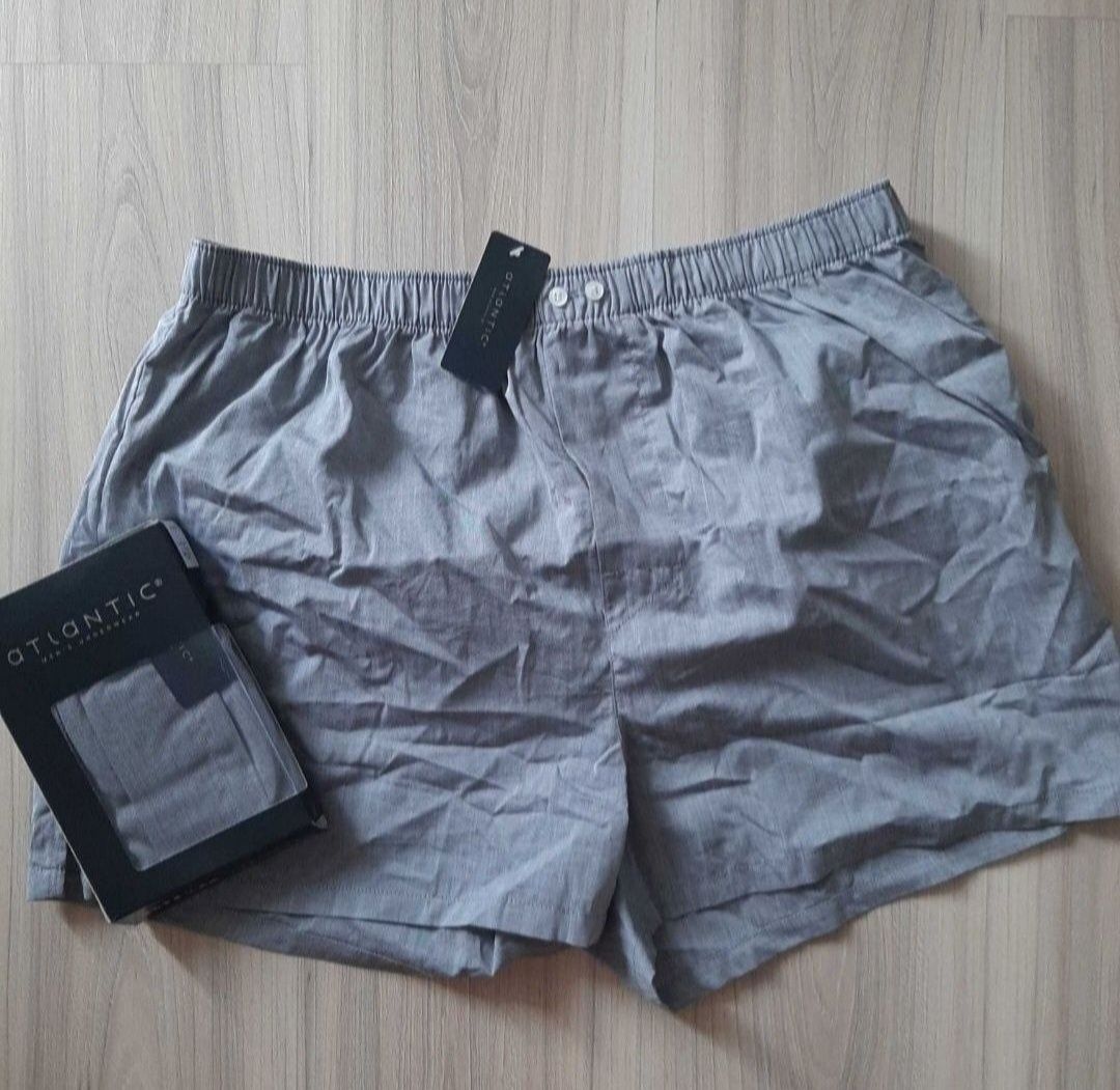 Bokserki męskie Atlantic, rozmiar L/XL, efekt płótna