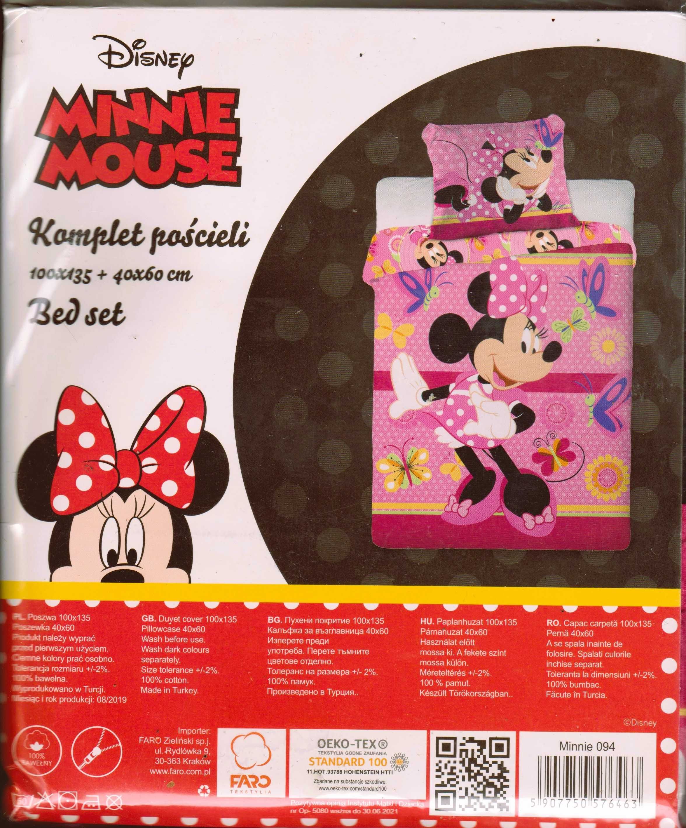 Disney Minnie Mouse pościel. Idealny prezent.