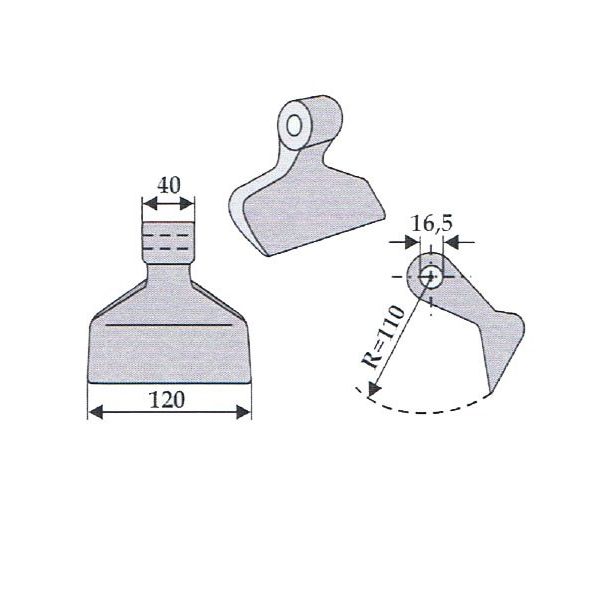 Bijak młotkowy nóż RM-4 EM04 kosiarka bijaki Pronar Kuhn Perugini