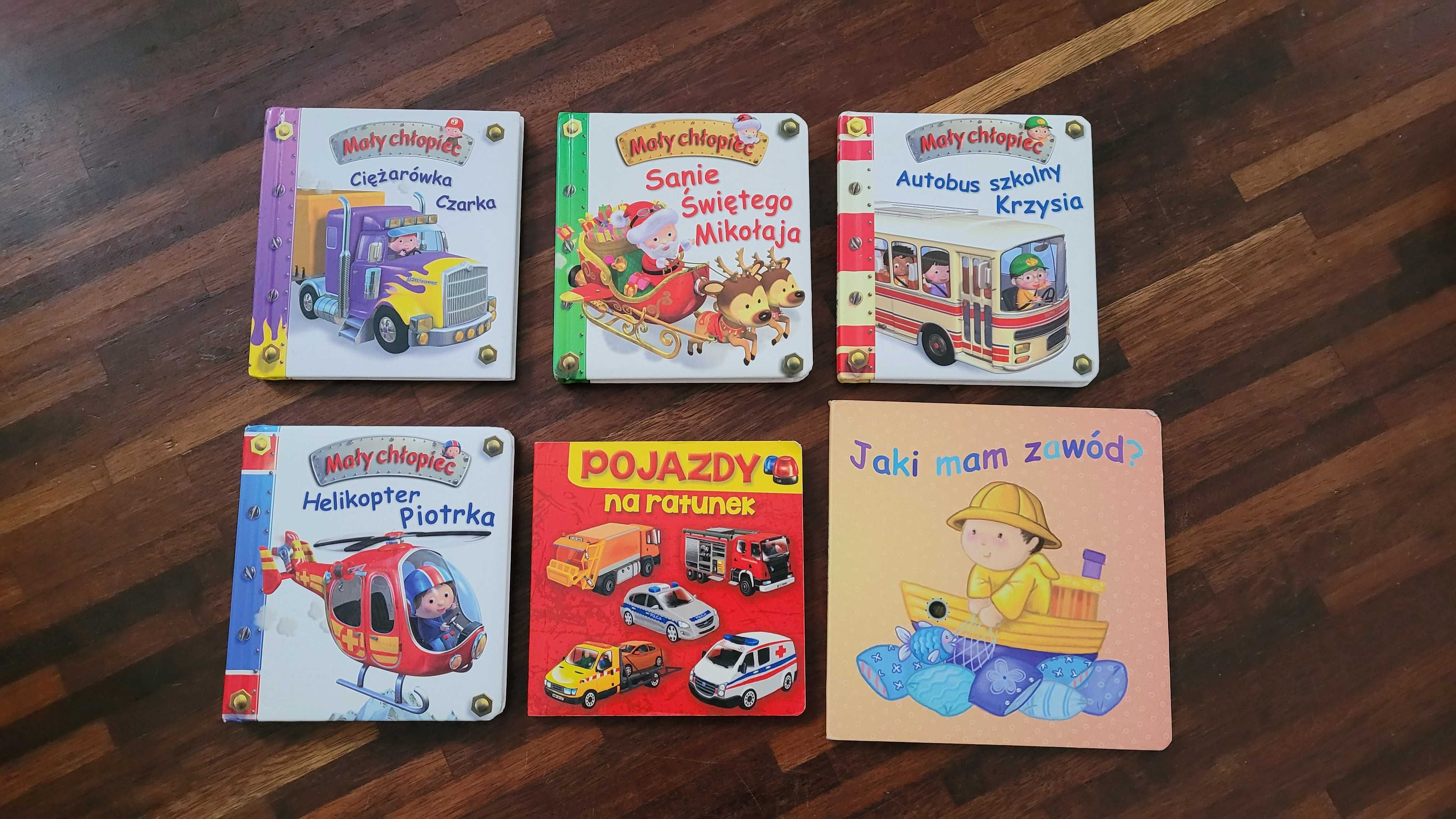 książki dla chłopca Mały chłopiec zestaw książek pojazdy, auta